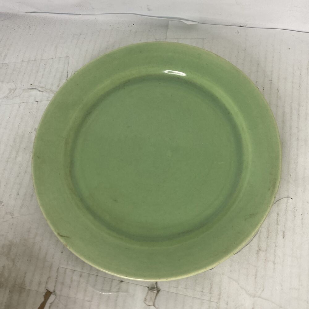 Vintage Bauer Pottery Green Color 8” Dinner Plates 1940’s LA Calif.